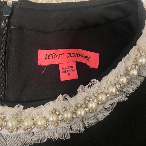 Betsy Johnson Black Dress with Pearl Details - Picture 2 of 3